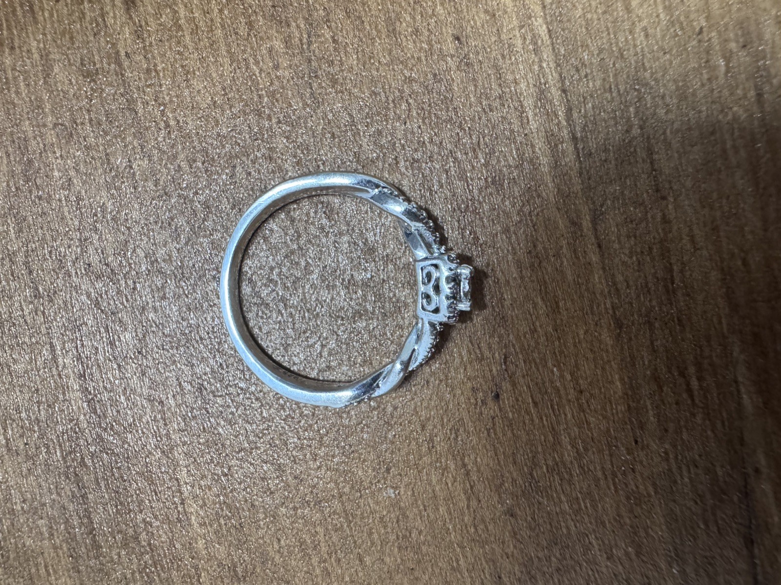 Kay Jewelers 1/6 ct tw Diamond Cushion Twist Promise Ring in Sterling Silver