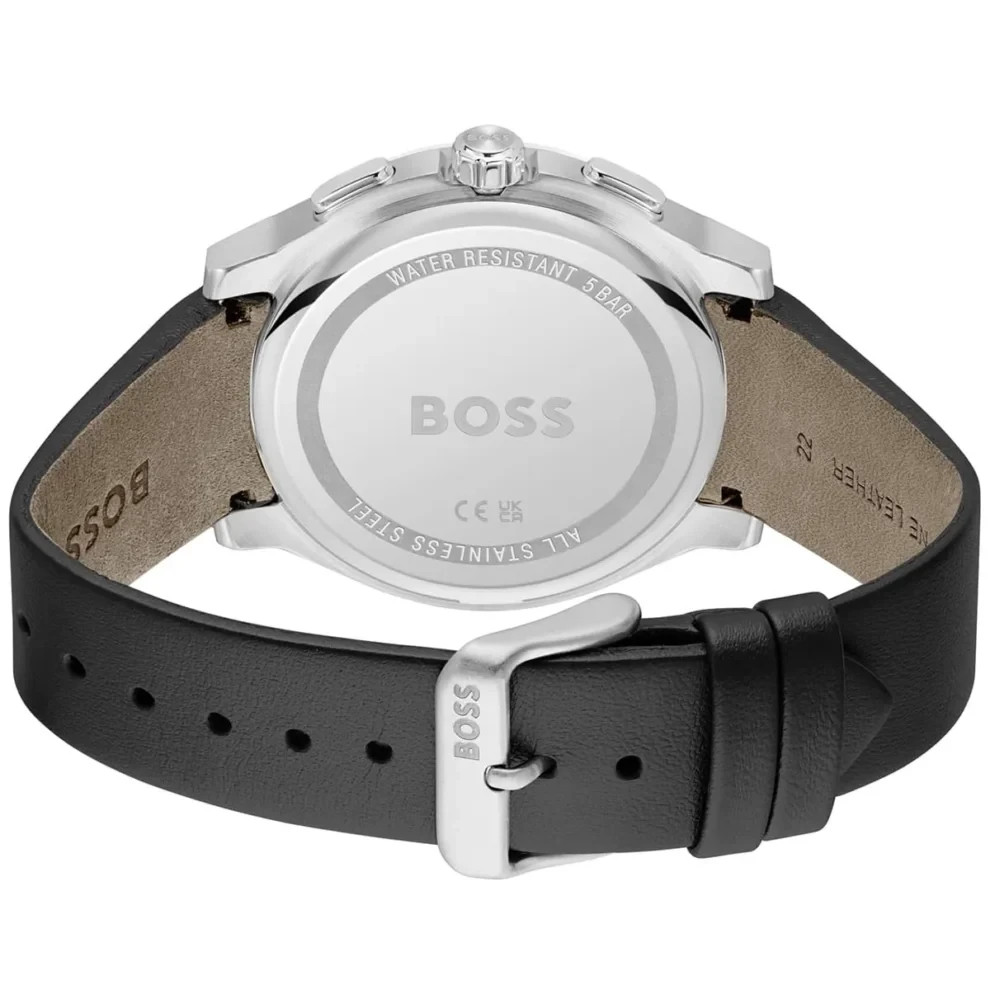 Original Hugo Boss Peak 1514188 Men’s 44mm Chronograph Watch Black Dial