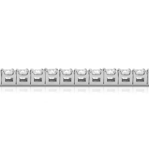 Tennis Bracelet Solid 14K Gold Classic 8.50 Carat Round Lab-Grown Diamond D VVS1