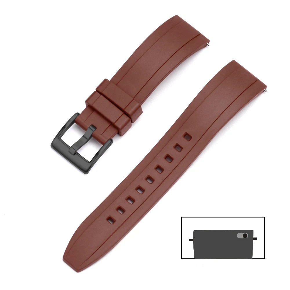 Quick Release FKM Rubber Watch Band 18 19 20 21 22 23 24mm Silicone Watch Strap