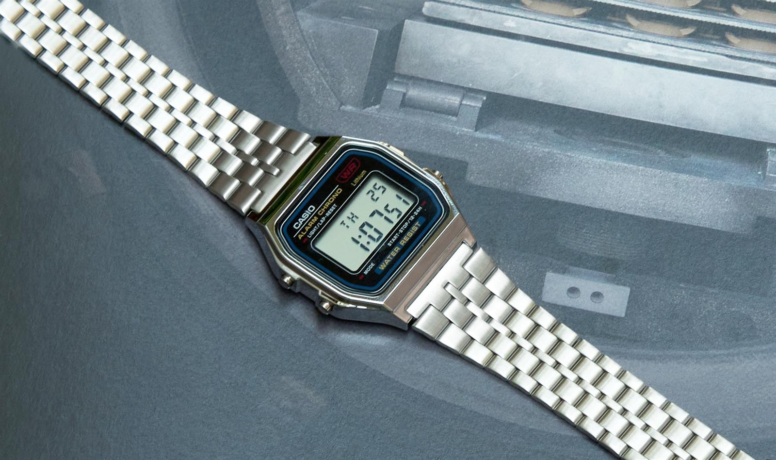 Casio A159WA-N1 Digital Stainless Steel Classic Design Chronograph Unisex Watch