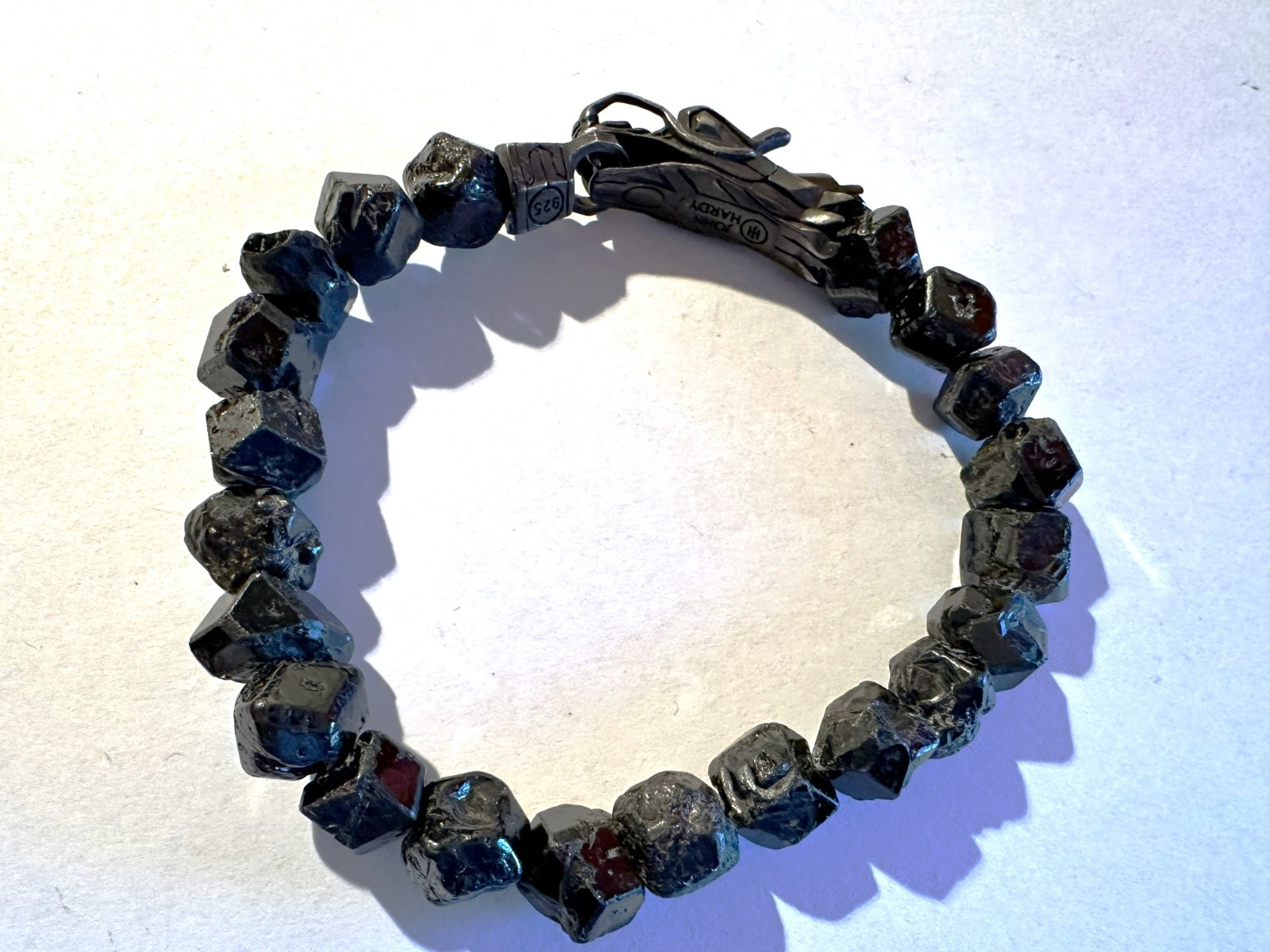 John Hardy Stone & Blackened Sterling Unique Bracelet #2 – 8.5 inch