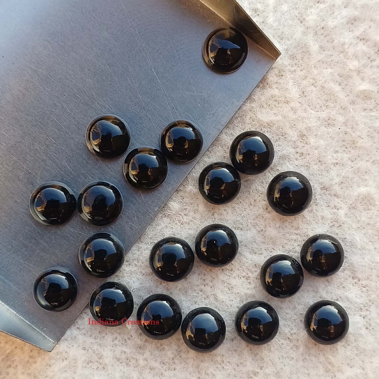Natural Black Onyx Round Cabochon 3mm To 25mm Loose Gemstone