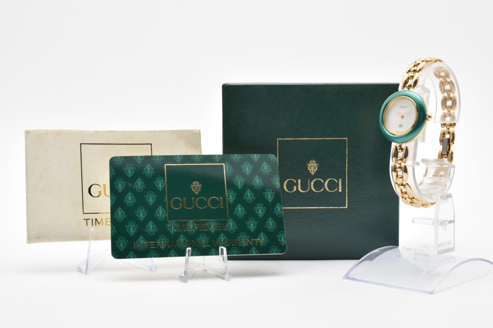 [Near MINT w/ BOX] GUCCI Change Bezel 6 Colors 11/12 Quartz Women’s Swiss Watch
