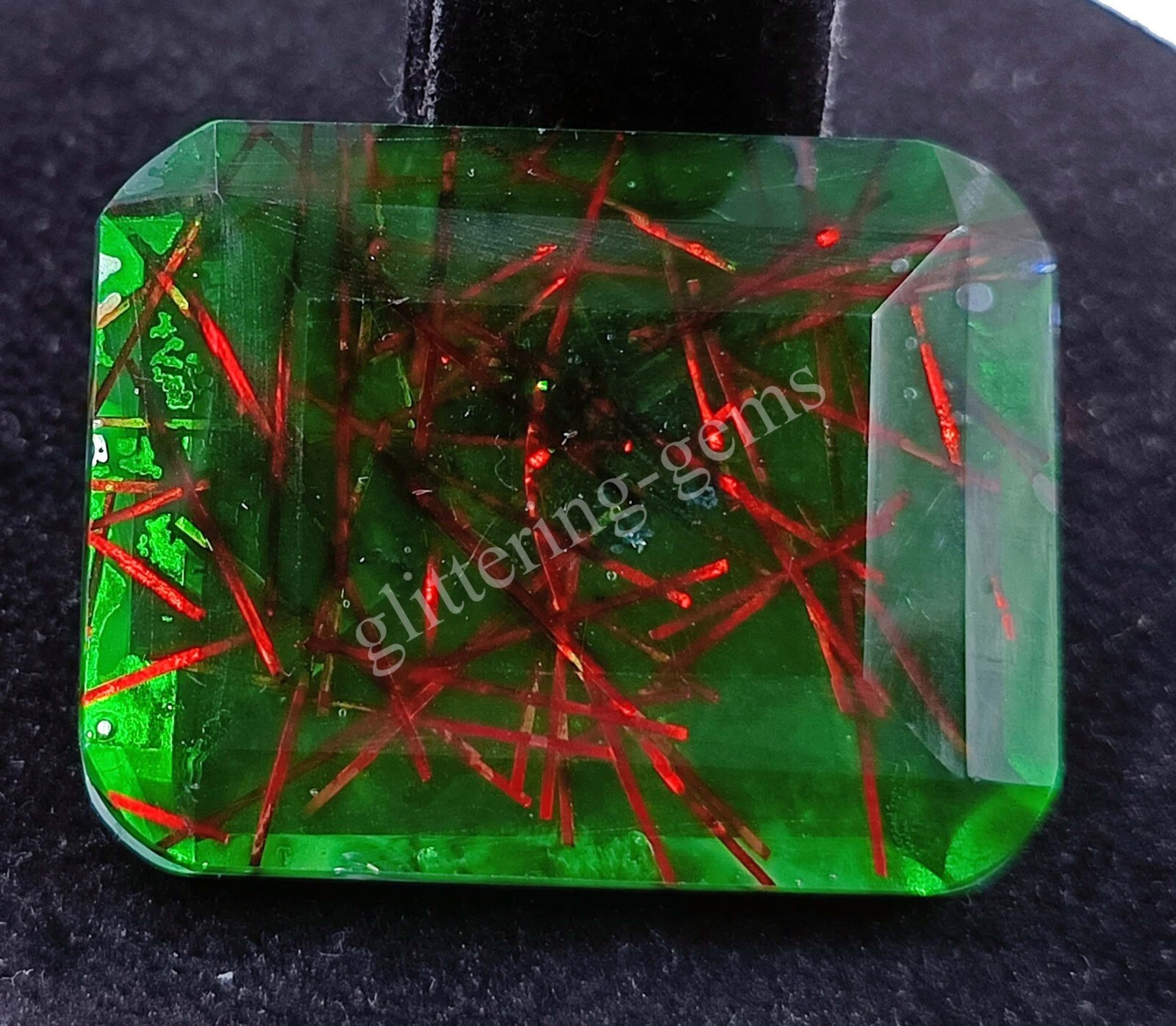 87.70 Ct Emerald BI Color Quartz Ametrine Doublet IGL Transparent Loose Gems M25