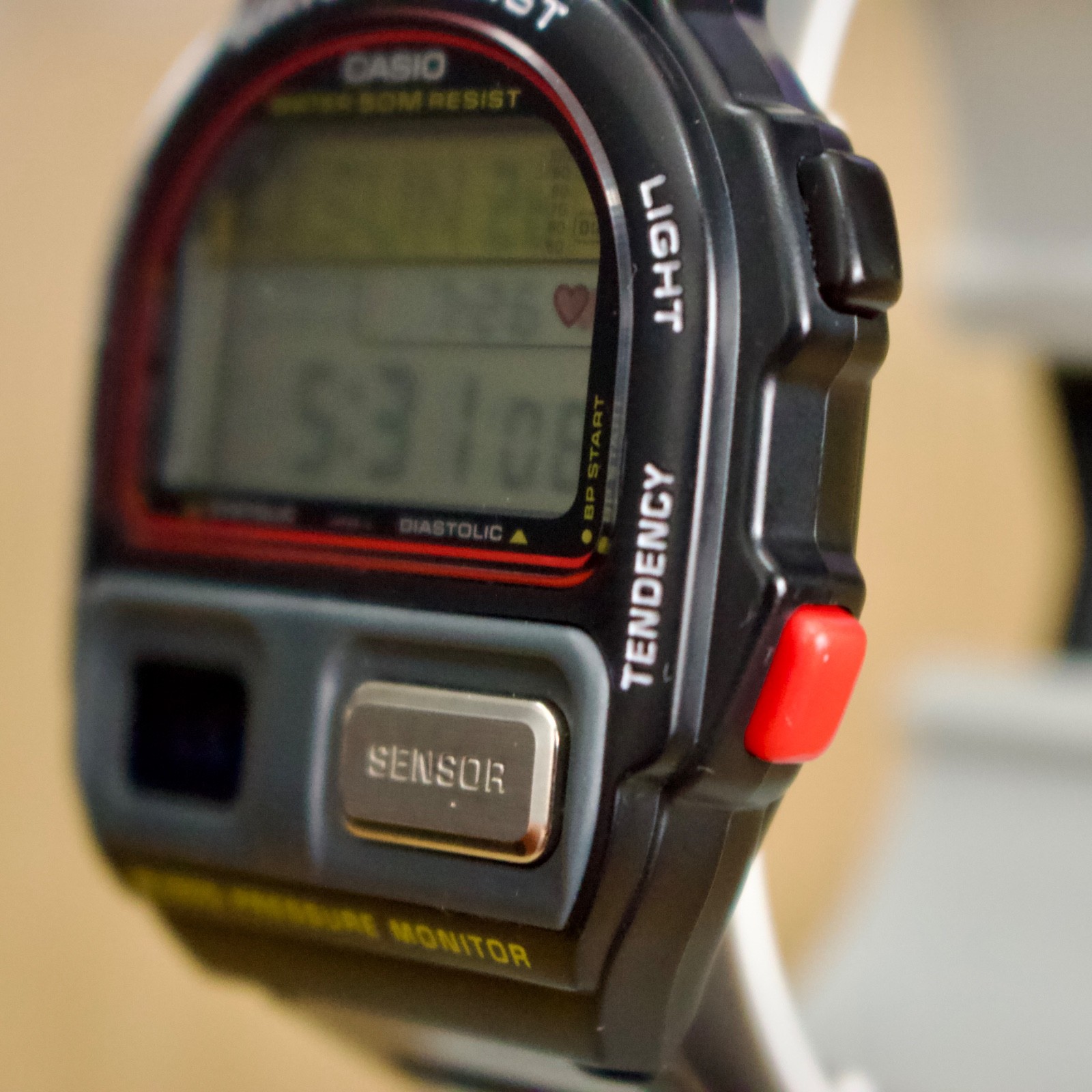 NOS Casio BP-100 1991 Blood Pressure Monitor Digital Wrist Watch 900 Japan Boxed