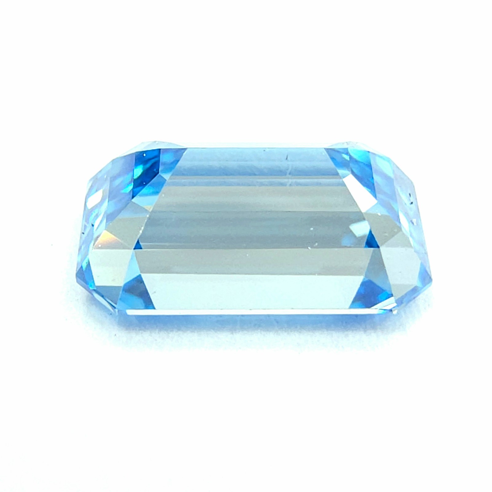 0.78 Carat Fancy VIvid Blue Diamond GIA Certified VS1 Emerald Cut