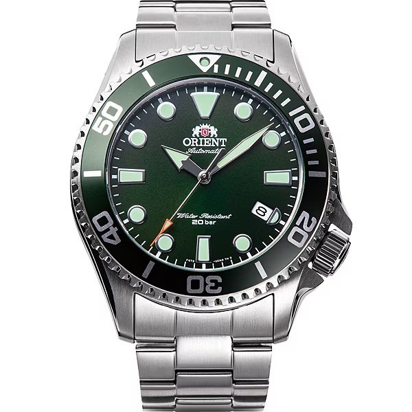 Orient Automatic Diver Style Green Dial Men’s Watch RN-AC0K02E Japan