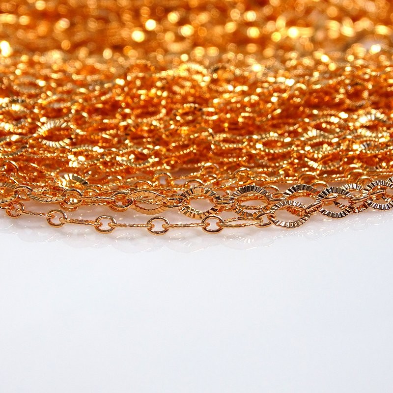 Pure Solid Copper Cube Chain Design Wire Wrapping Antique Necklace Copper PG 02