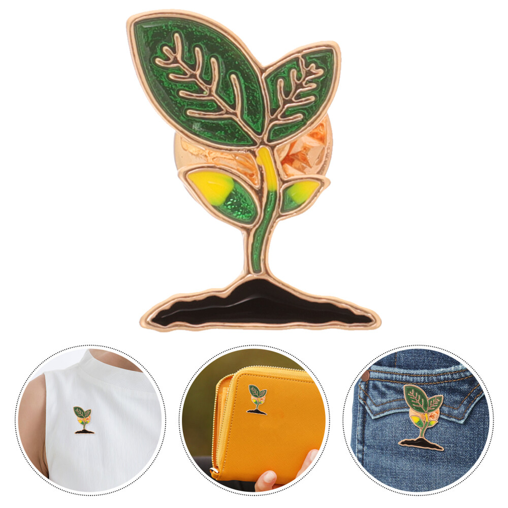 1PC Leaves Plant Bean Sprouts Enamel Brooch Collar Pin Cartoon Brooch Pin Badges