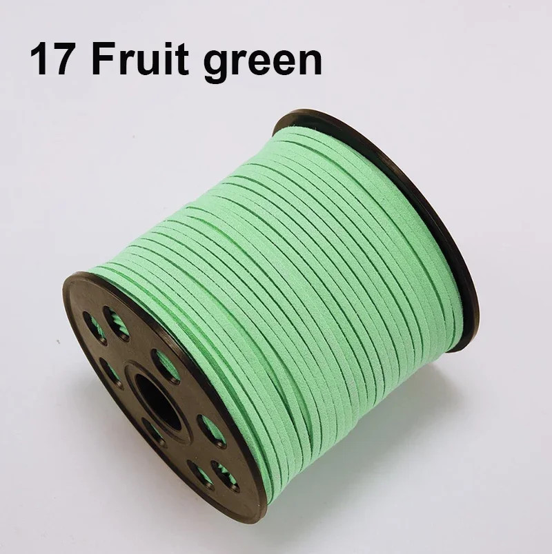 100 Yard Faux Leather Cord String 3mm Flat Suede Bracelet Necklace Jewelry