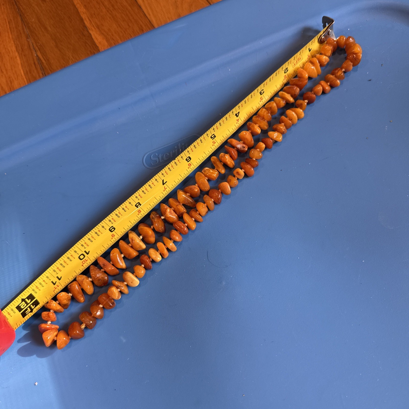 Genuine Baltic Amber Hand-tied Vintage 24” Necklace – 45 grams