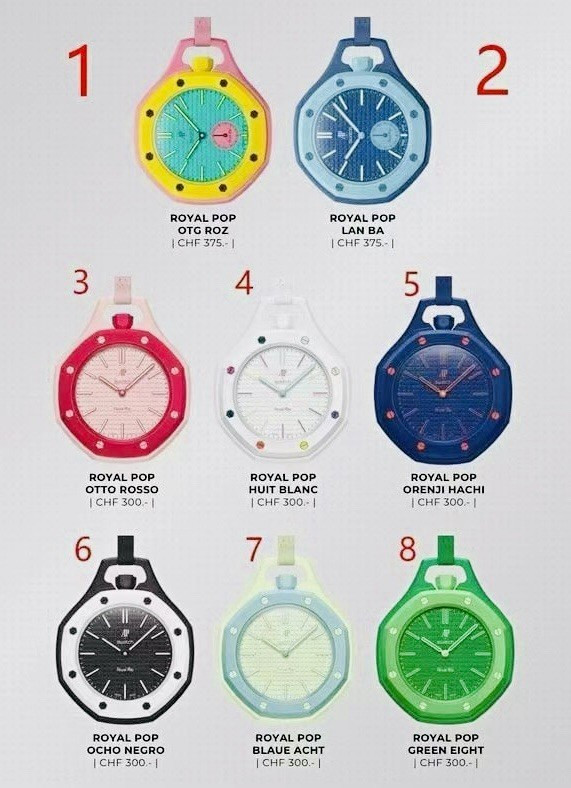 Swatch Quartz Analog Wristwatch Royal Pop Casual Multicolor Plastic 12-Hour