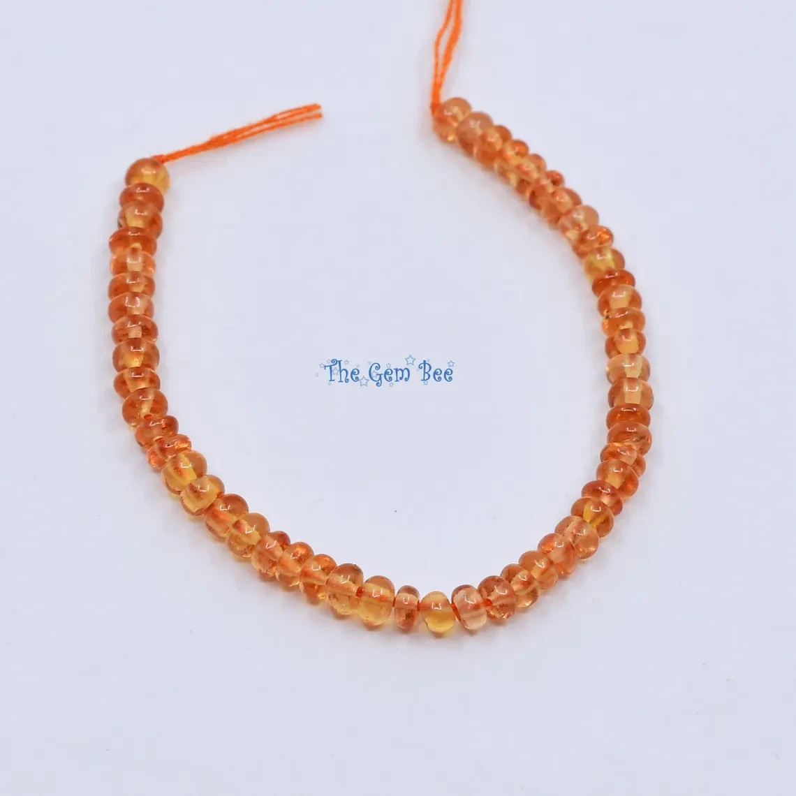2.6mm-2.8mm Natural Earth Mined Orange Sapphire Smooth Rondelle 3″ Strand
