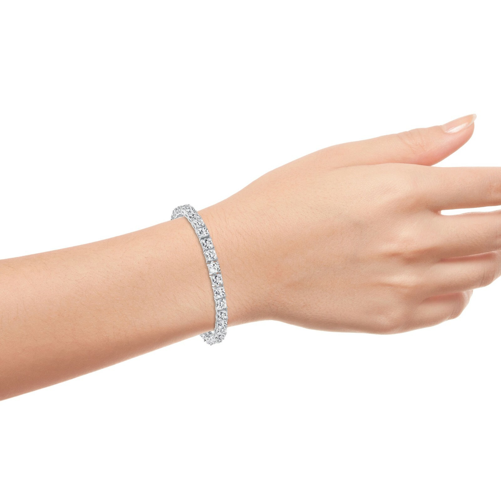 925 Sterling Silver Tennis CZ Bracelet 3.17mm