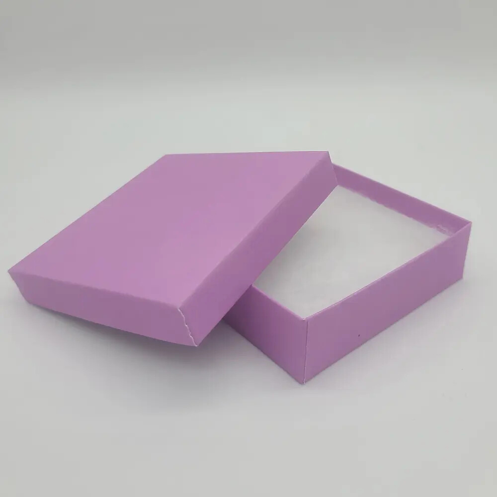 Premium Lilac Cotton Filled Jewelry Gift Packaging Boxes #33