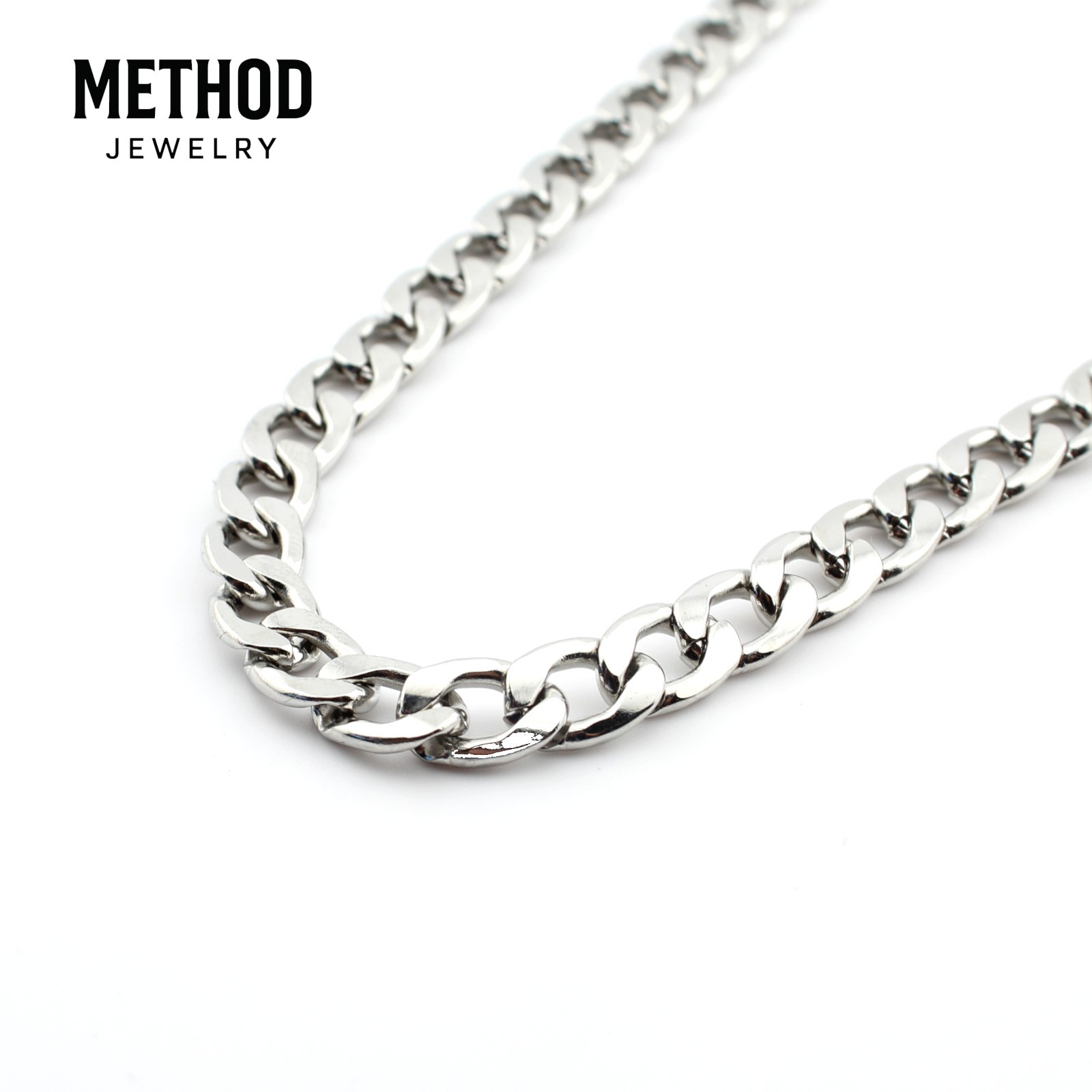 20″ – 24″ Men’s Stainless Steel Silver Cuban Curb Chain Necklace 3.5/5/7mm