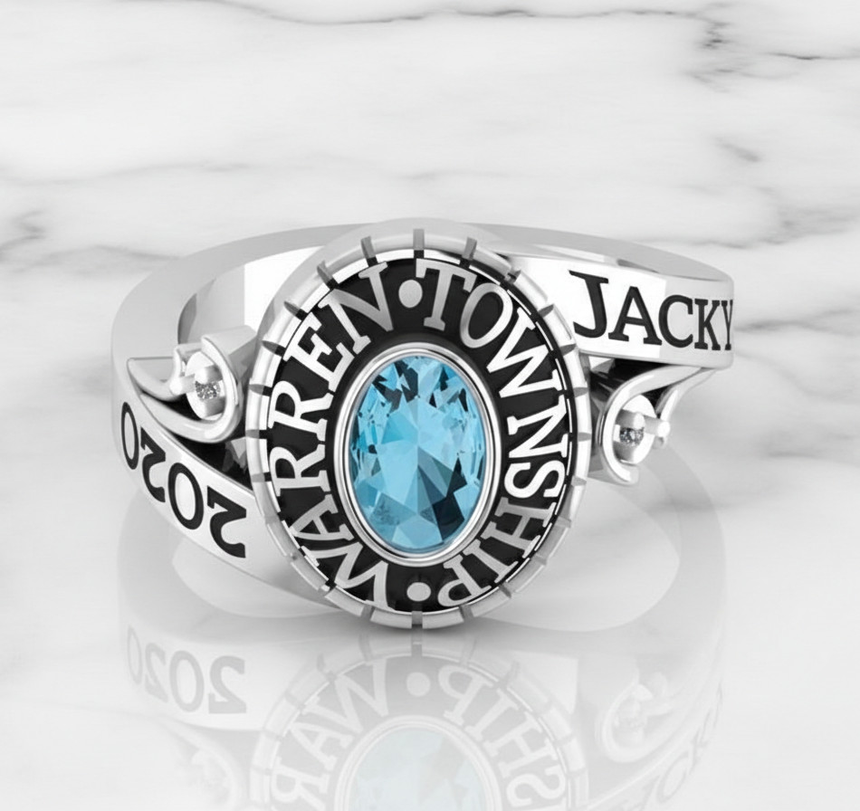 Order Now For 2026 Graduation Women High School Class Ring Custom Oval Gemstone