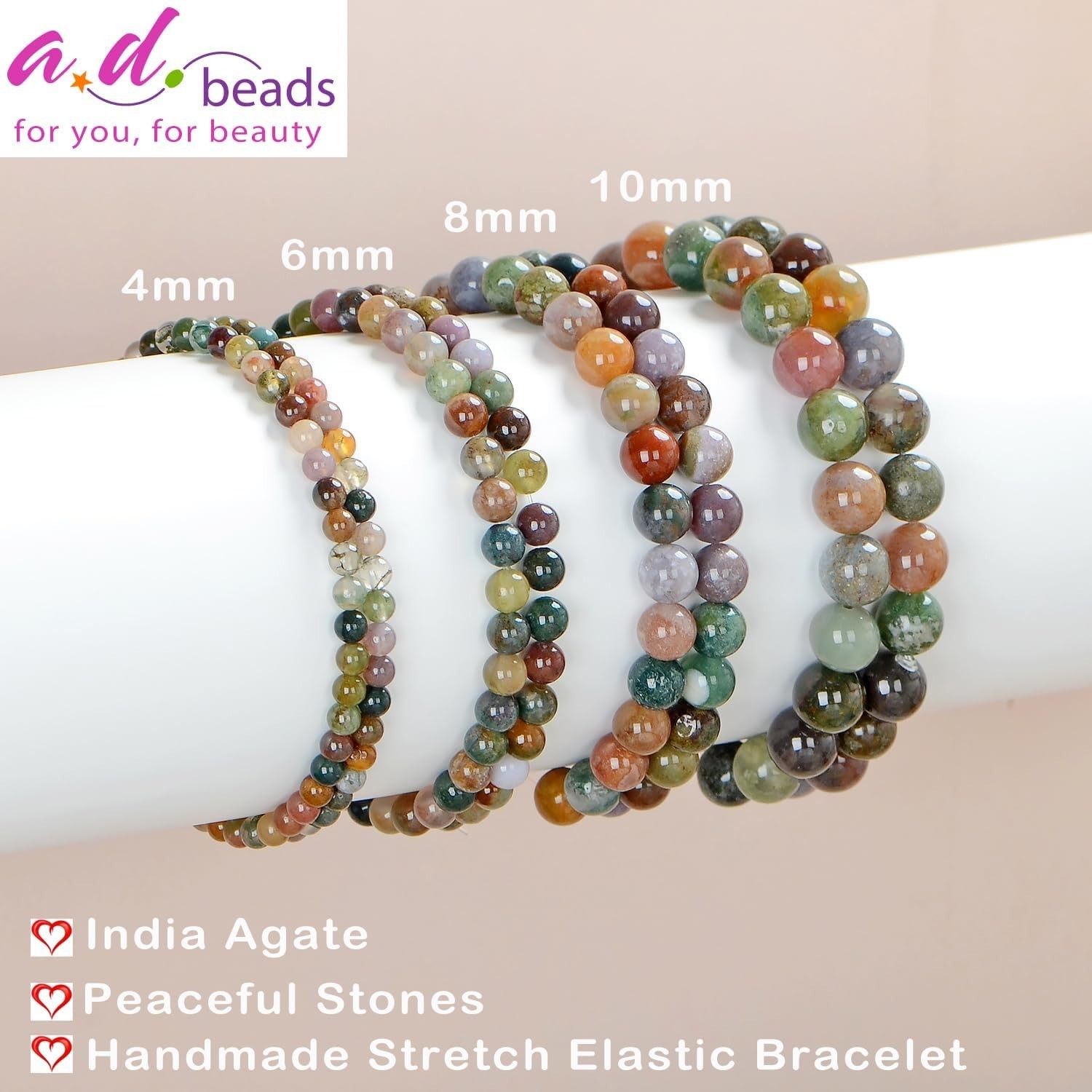 Handmade 4mm Gemstone Stretch Bracelet – Nature’s Beauty & Spiritual Healing