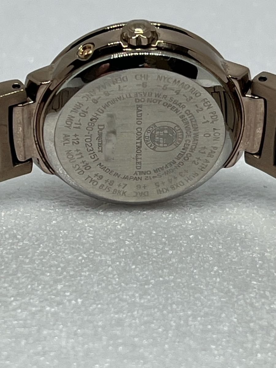 Citizen Exceed ES9322-57W H060 Solar Radio Titanium Mother-of-Pearl Ladies