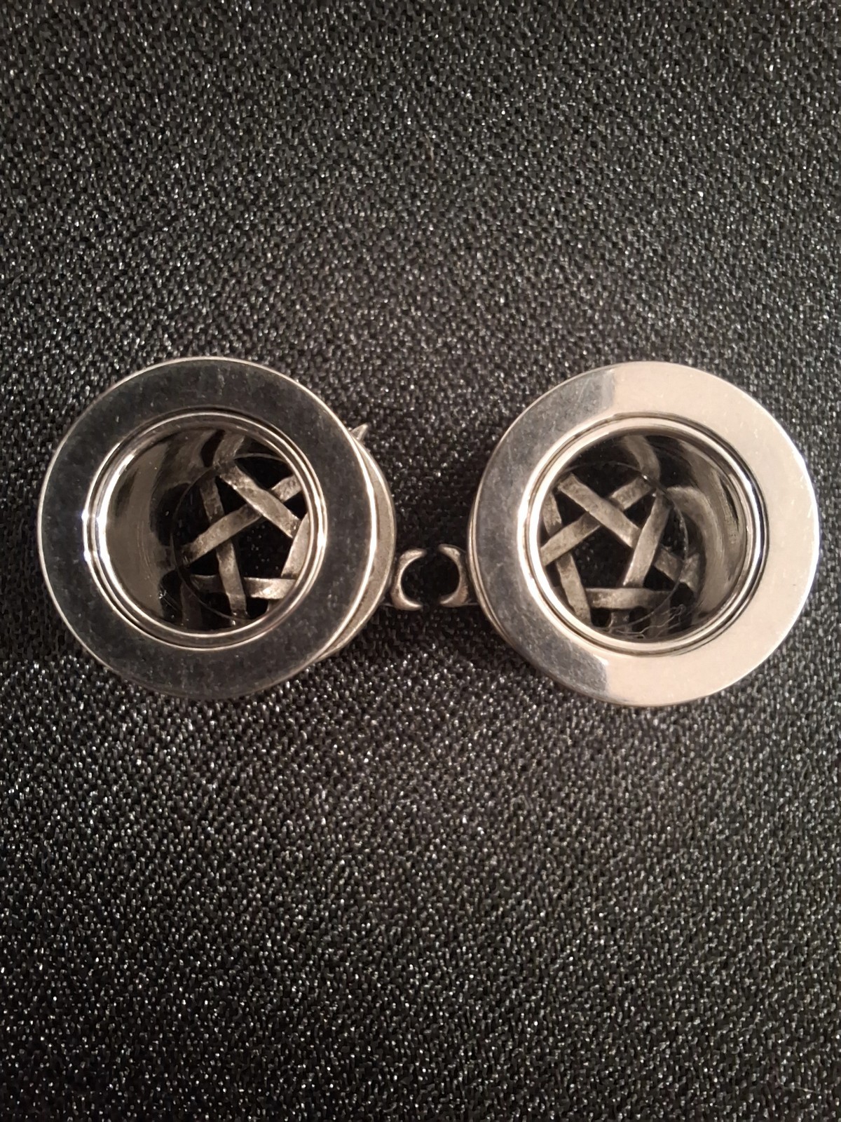 Surgical Steel Silver Pentagram Star Screwback Ear Gauge Tunnels Pair 00g (10mm)