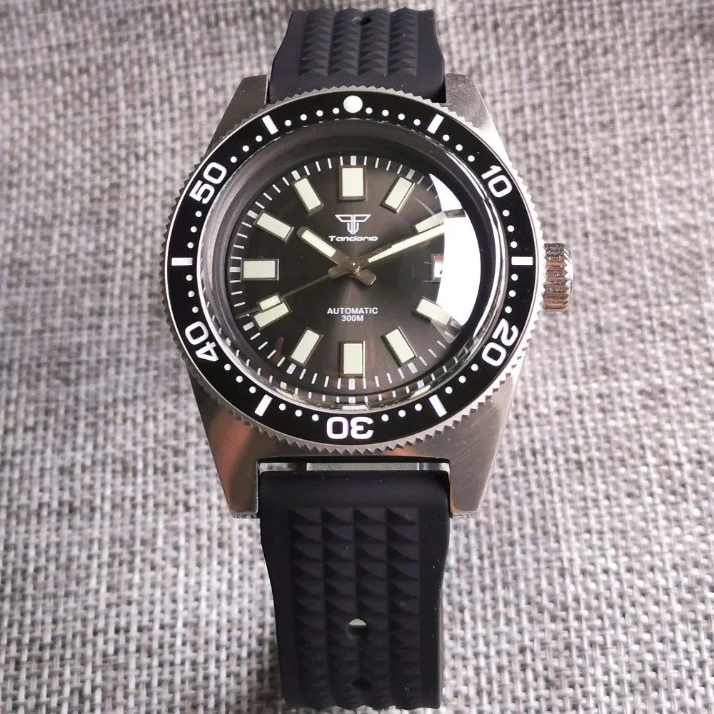 Tandorio 41mm 62MAS 30ATM Black Automatic Men Watches For Japan NH35/Miyota 8215
