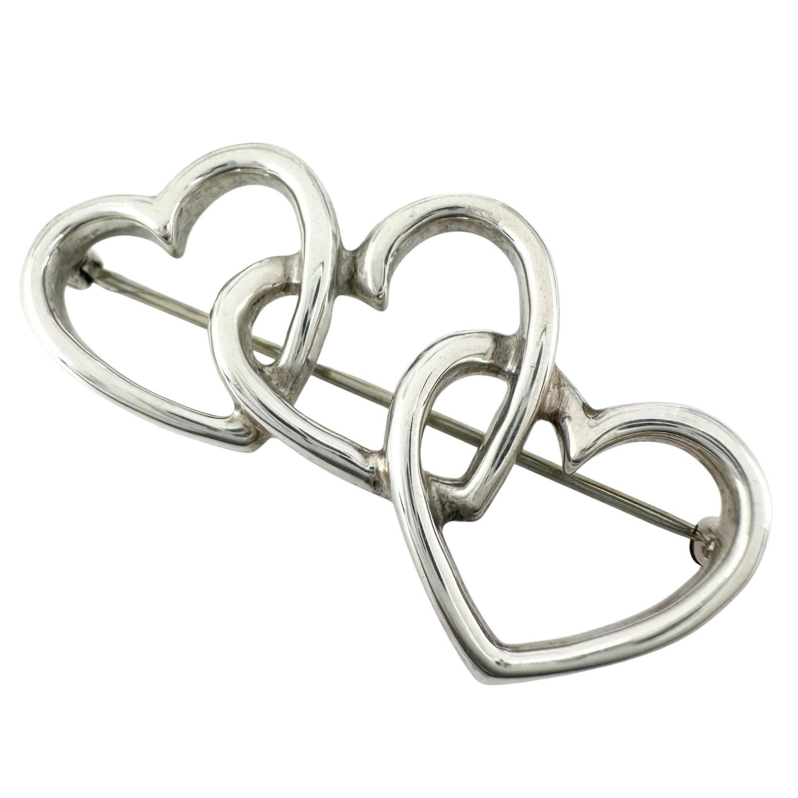 TIFFANY&Co. Triple heart Brooch Silver925 Women