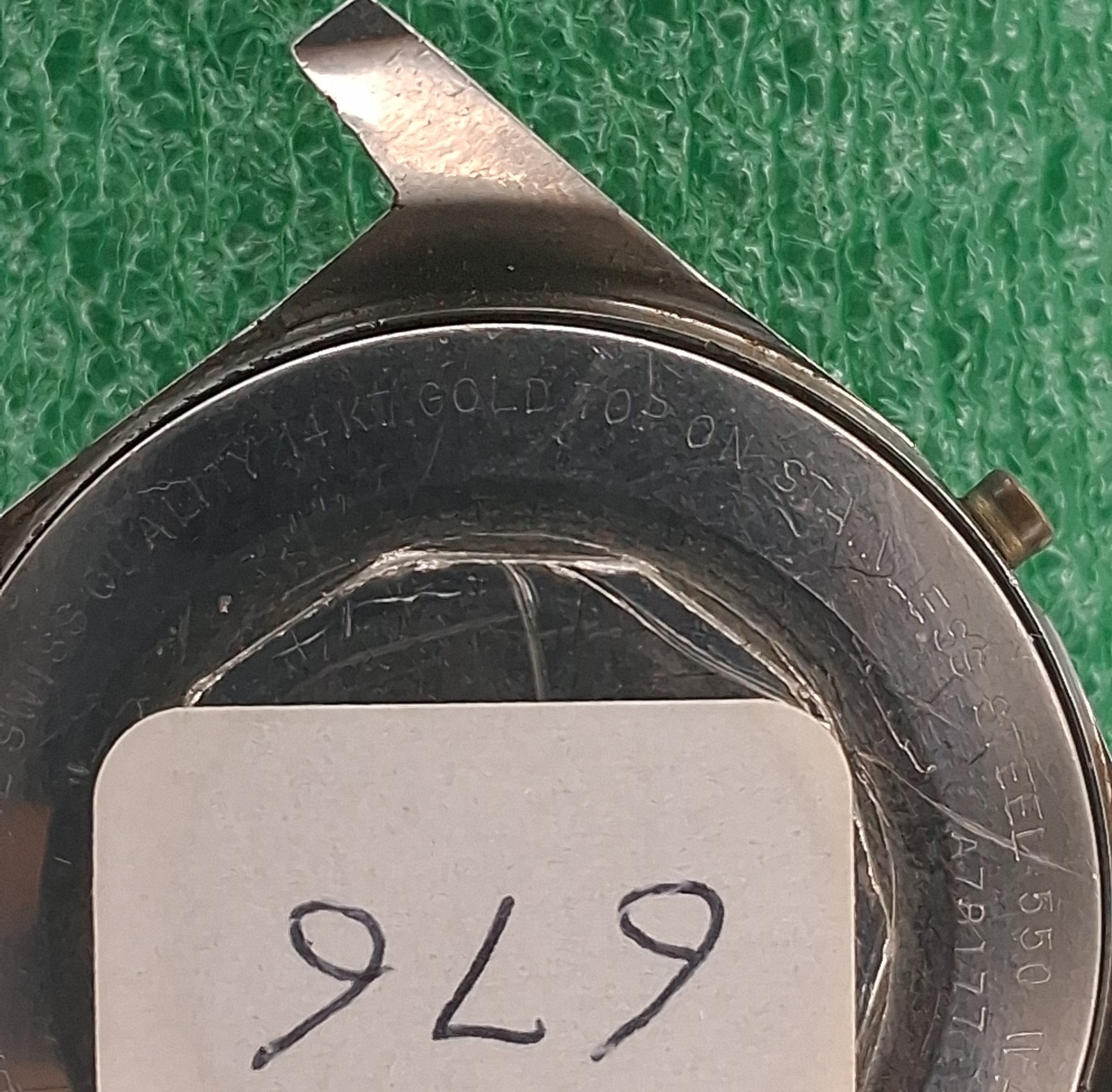 Lot W676 Mens Jacques Prevard 14kt Gold/Steel Auto Movement Vintage Watch Parts