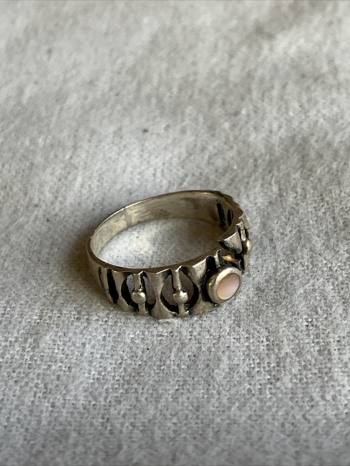 Vintage Sterling Silver Opal Ring Size 7 2.9 Grams ~ J45