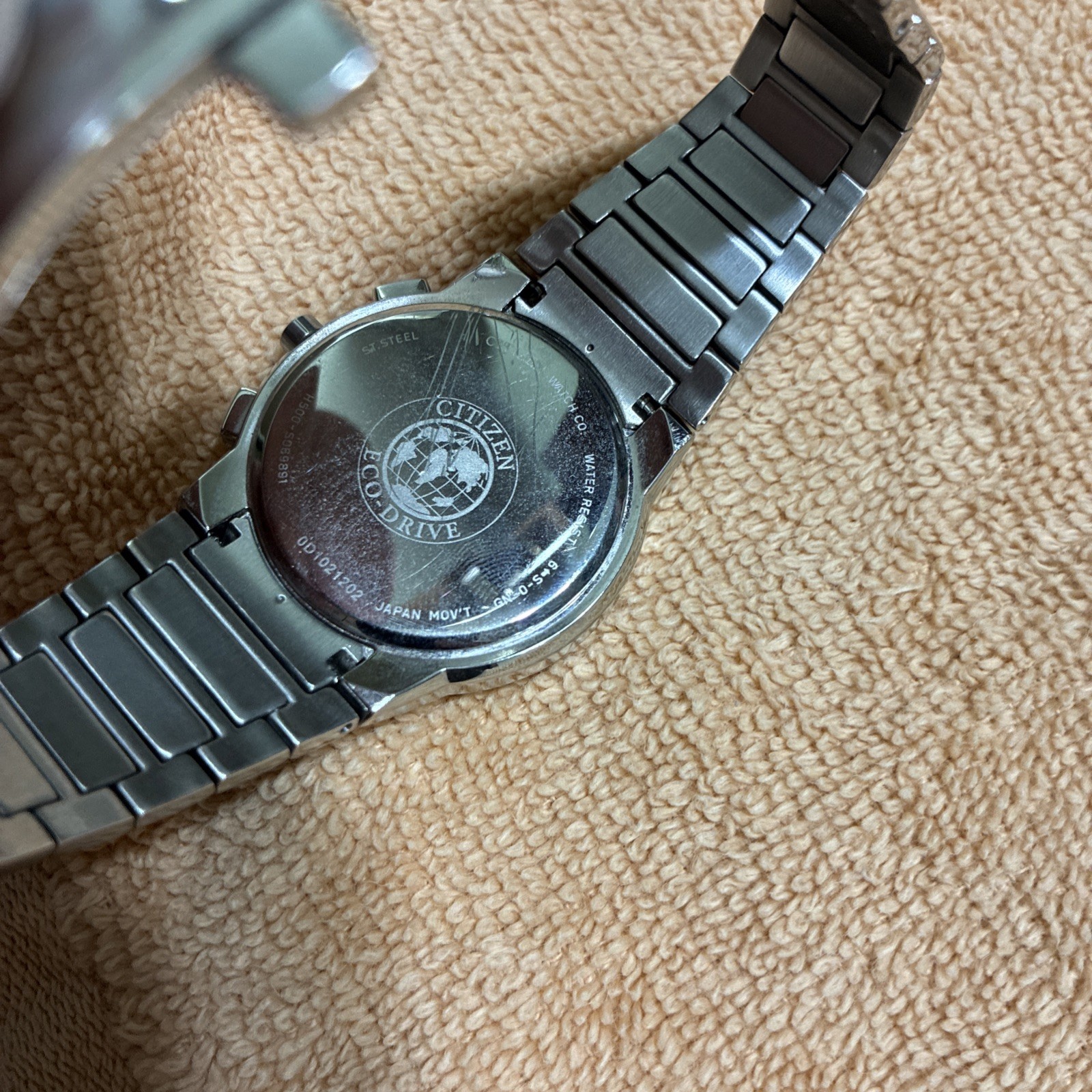 Citizen Eco-Drive Chronograph Silver Wrist Watch Men’s – Used Mint
