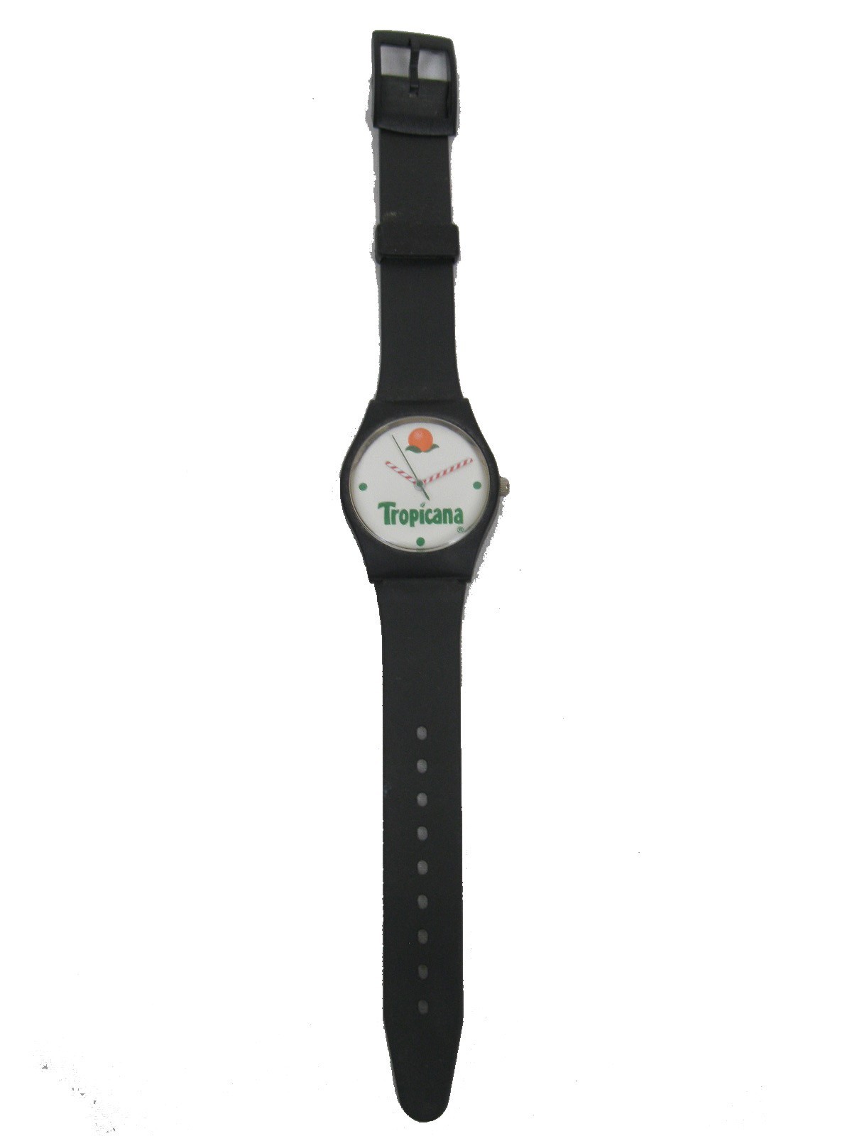 Tropicana Watch Wristwatch OJ Orange Juice Promotion Black NOS Vintage