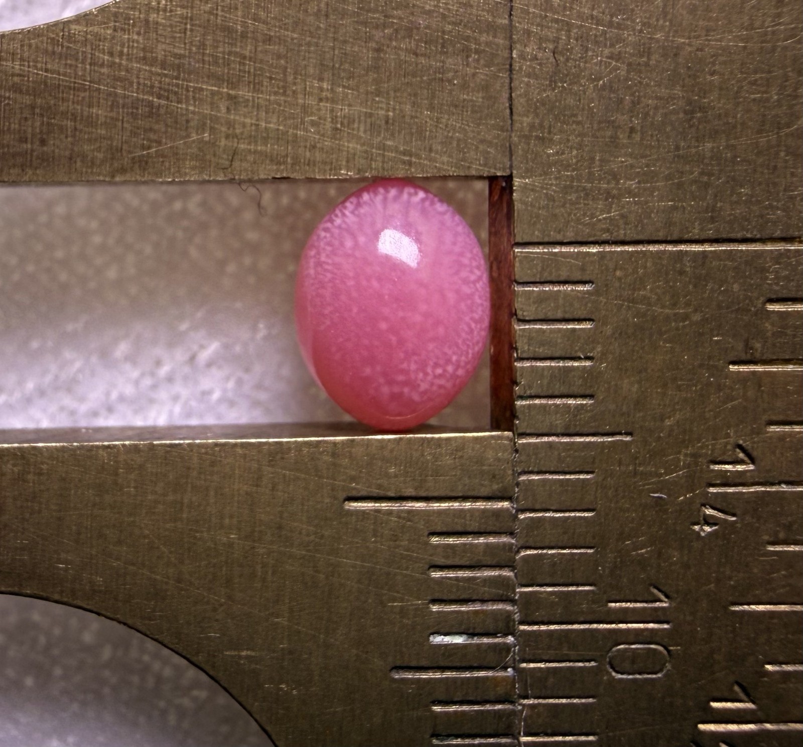 1.1ct Natural Conch Pearl, Oval Shape, Pink Color, Good Flame