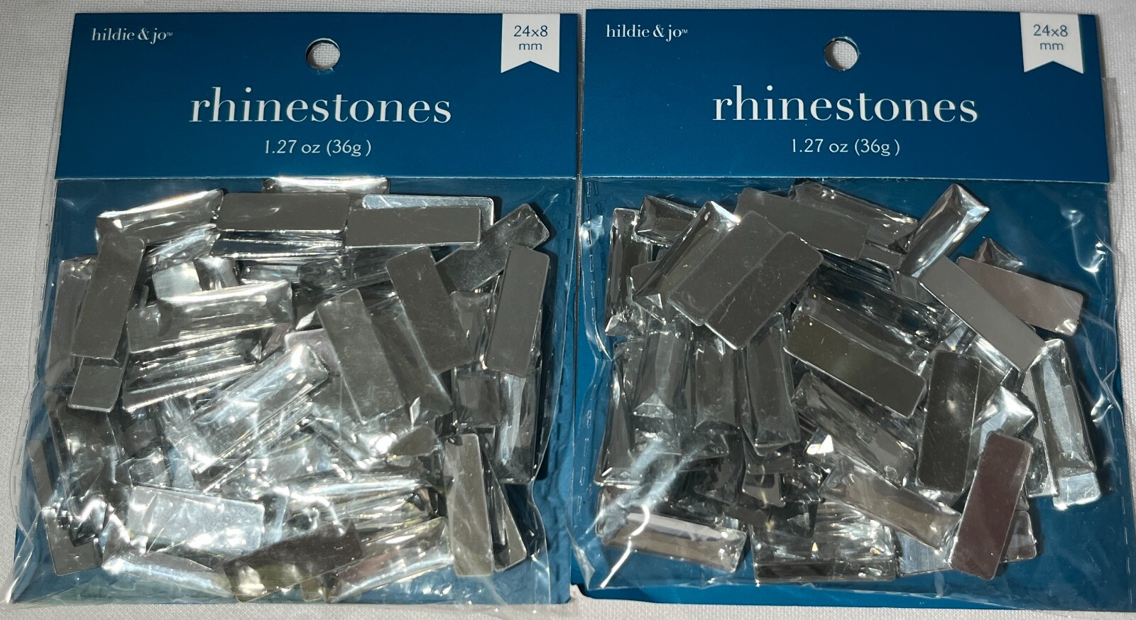 (2 PACK) Hildie & Jo Rhinestones, 24x8mm, 1.27 oz., Approx. 75 count