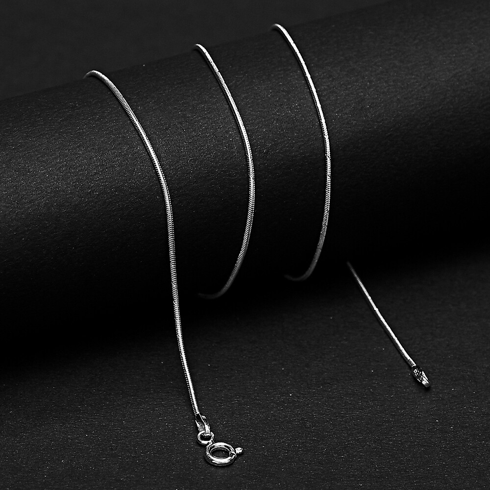 18″ 925 Sterling Silver Snake Chain Necklace for Men & Women Sleek Shine DGC1024