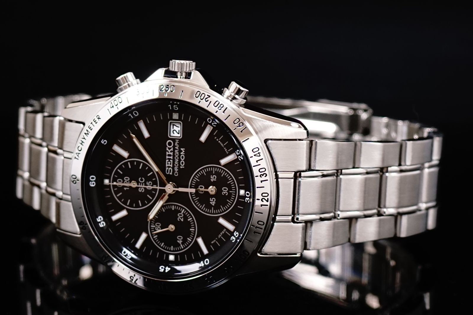 SEIKO Wristwatch Reverse Import Model Quartz Battery Operated Brand New Chronogr
