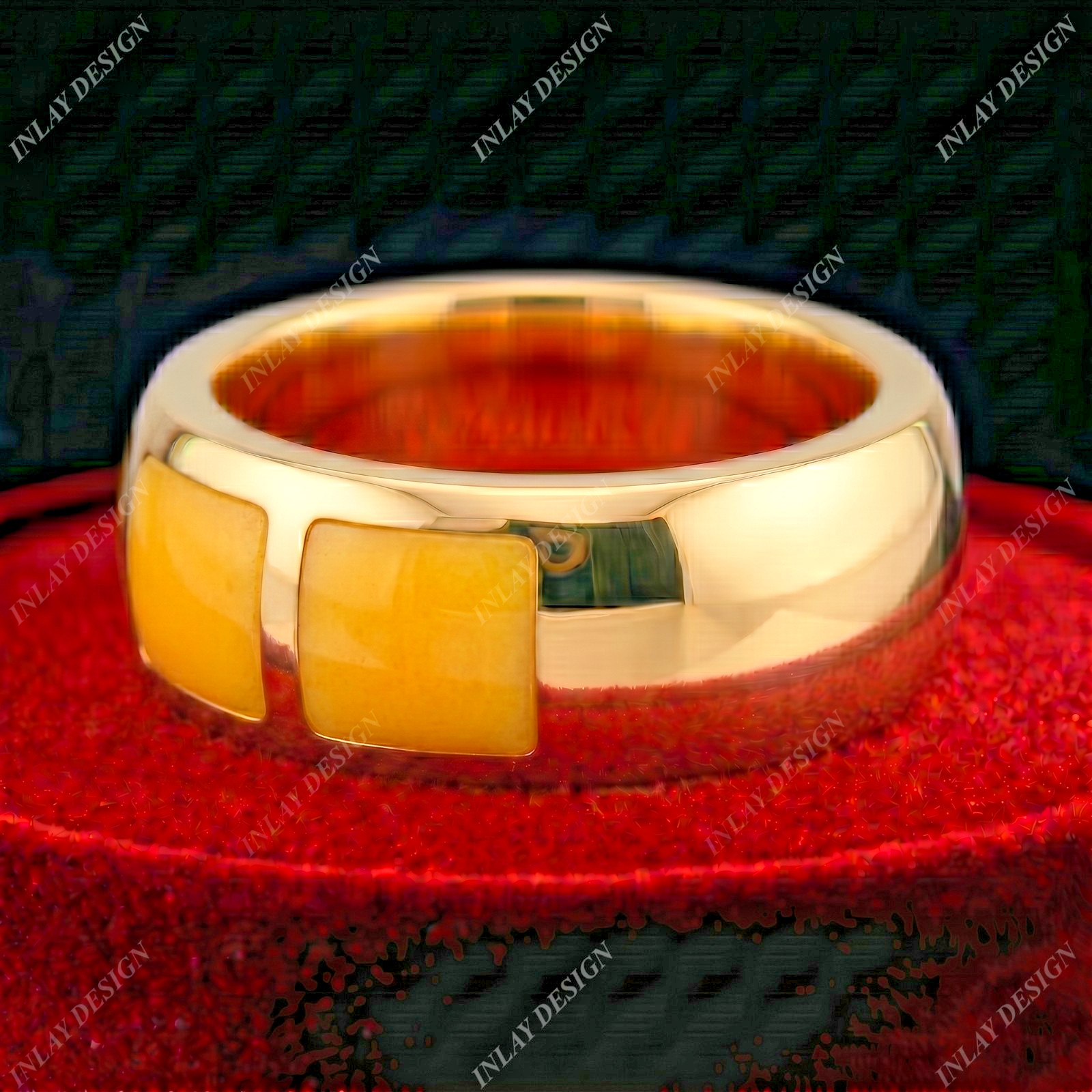 Natural Yellow Coral In 925 Sterling Silver Men & Women Wedding & Engagement Gif