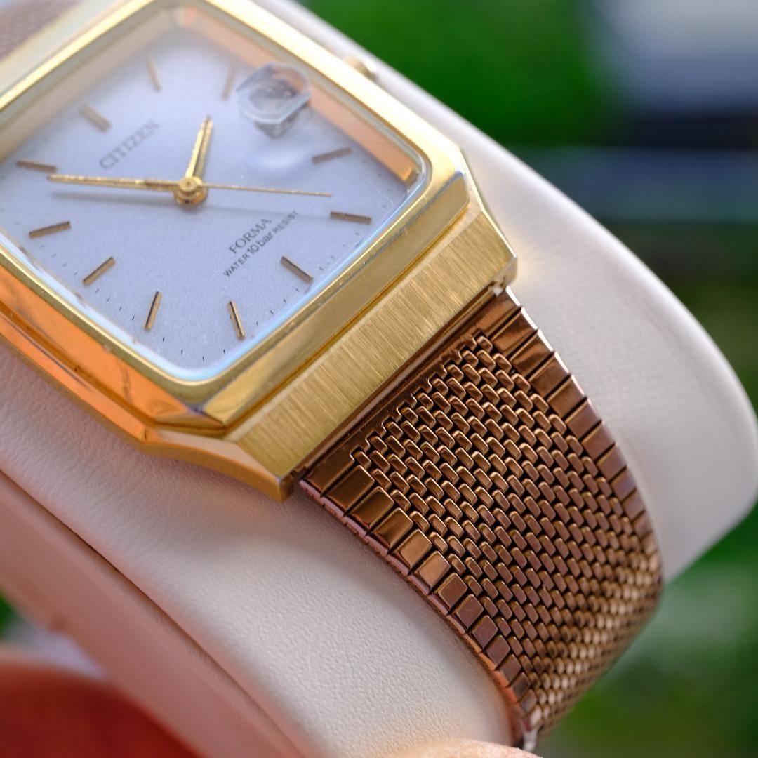 CITIZEN FORMA Gold Quartz Mesh Watch