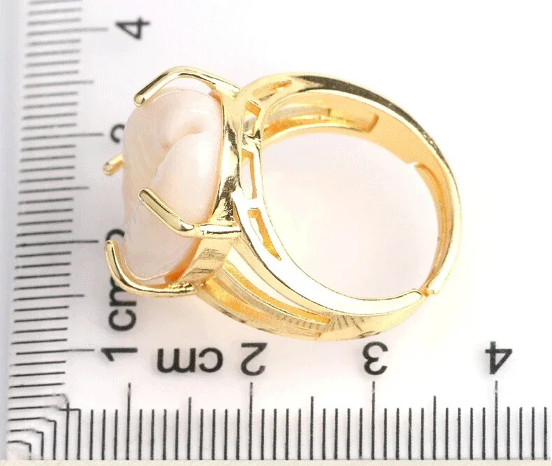 2Pcs Alloy Silver Plated Gemstone Ring Adjustable Opening Size for Women’s Ring