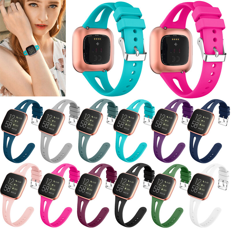 For Fitbit Versa 2/Versa lite/Versa Slim Silicone Sport Watch Band Soft Strap