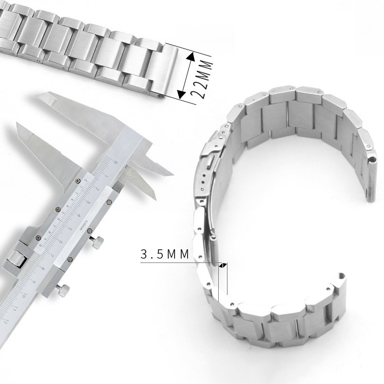 Mens Solid Brushed Watch Band Strap Stainless Steel Bracelet 18 19 20 21 22-25mm
