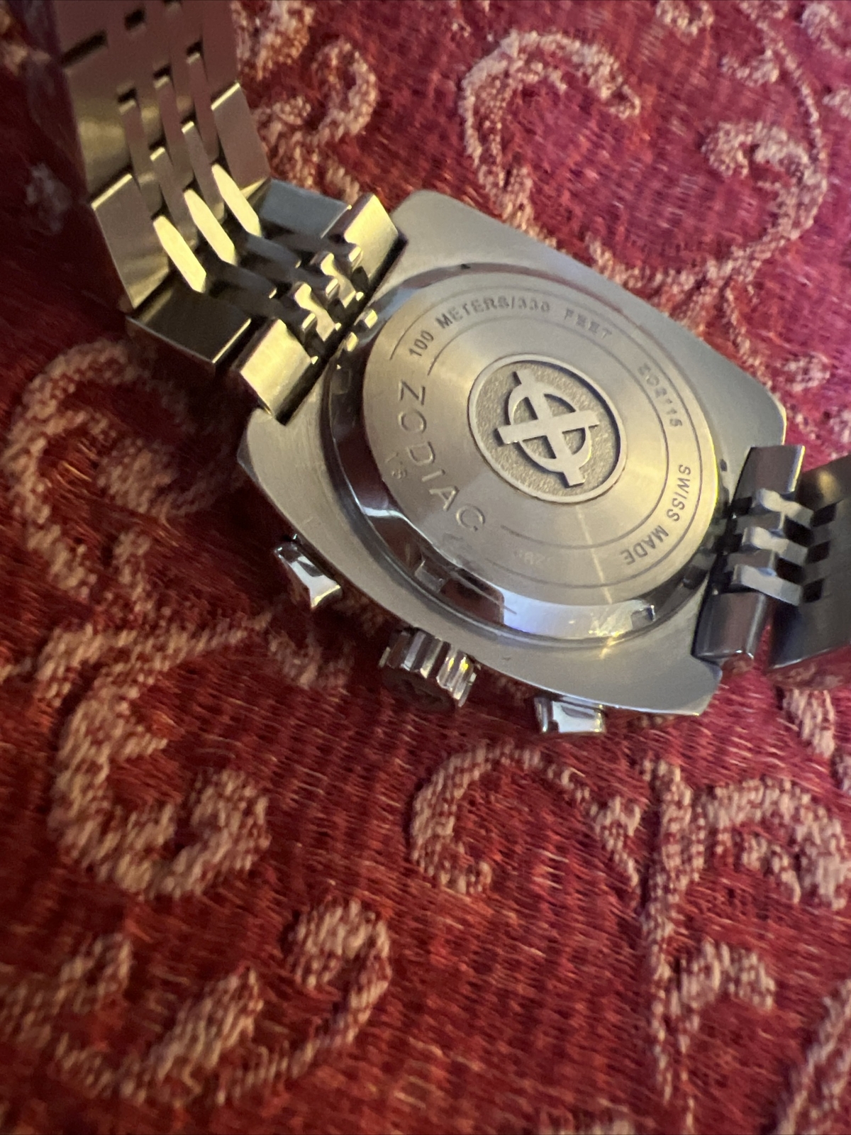ZODIAC SHELBY CORONOGRAPH V8 ORANGE SWISS WATCH with BOX 🤩 MINTY!