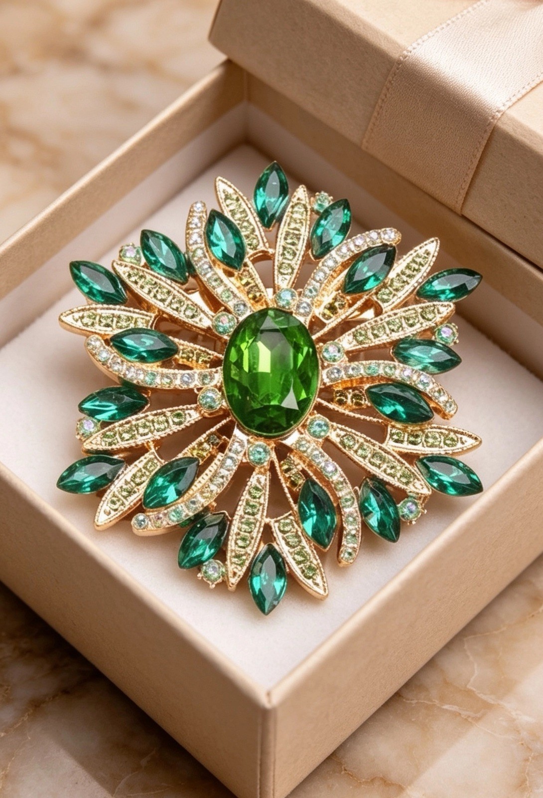 Classic Luxury Flower Shiny Brooch