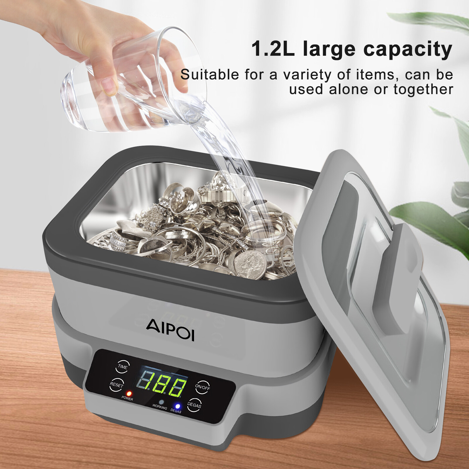 Ultrasonic Cleaner Jewelry Watch Glasses Ring Ultrasound Cleaning Bath Machine