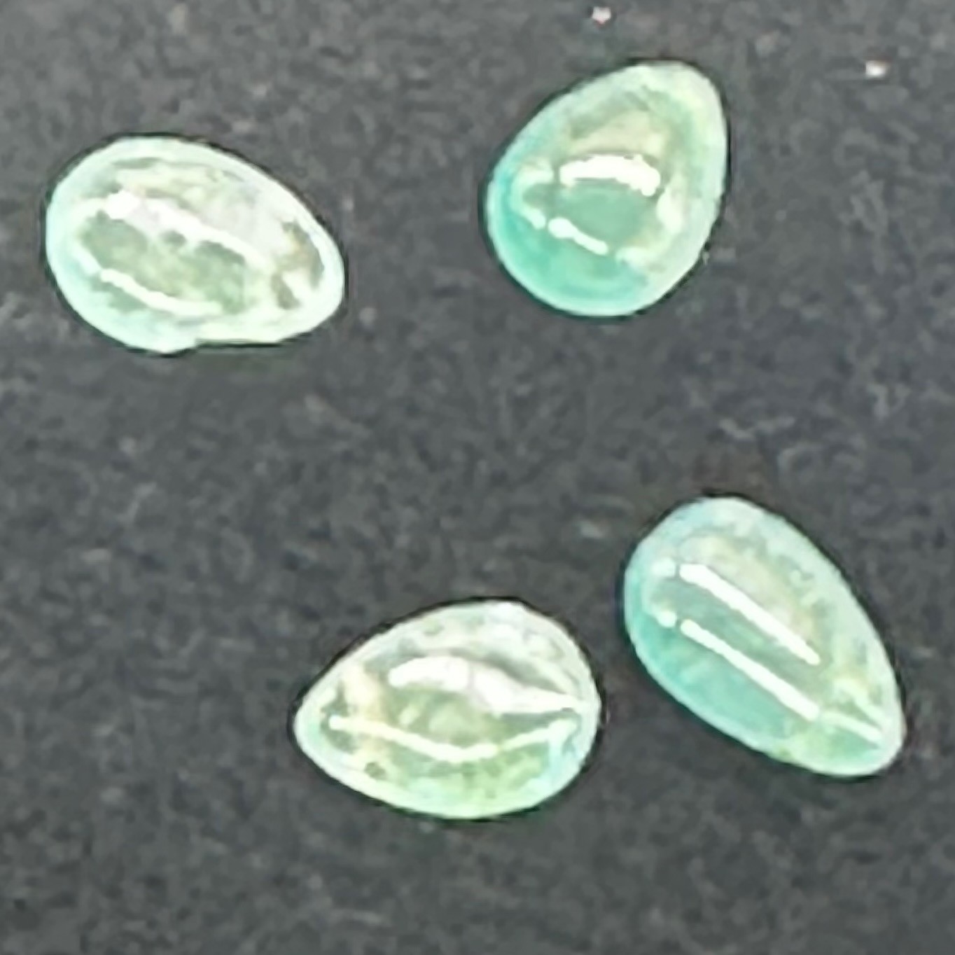 Grandidierite AAA Briolette Beads | 9x6x4 to 7x6x3mm | Aqua, Blue | 4 Beads |
