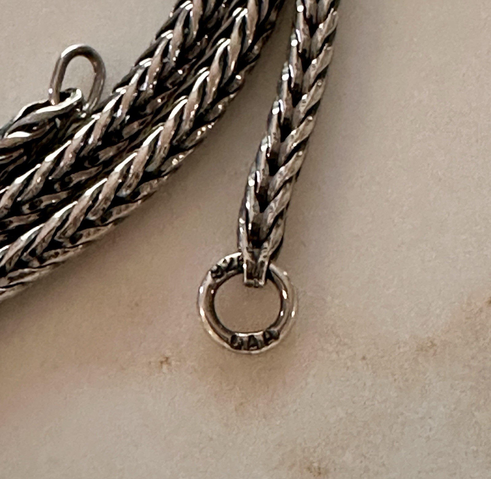 New Old Stock Trollbead Necklace Chain Sterling Silver .925 Wheat Chain Pick SZ.