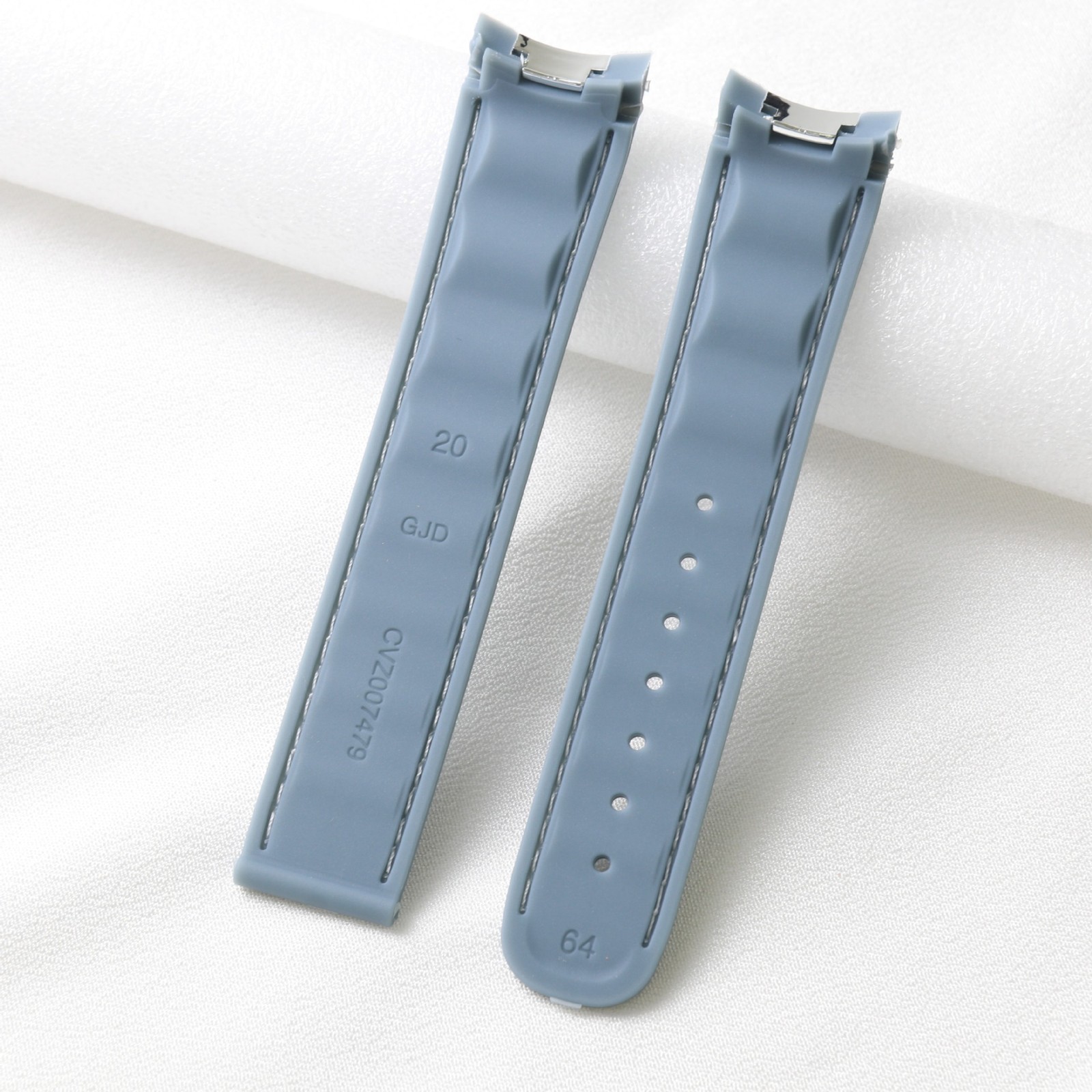 Quality Rubber Watch Straps Mens Waterproof Wristband 20mm for Omega Buttonless
