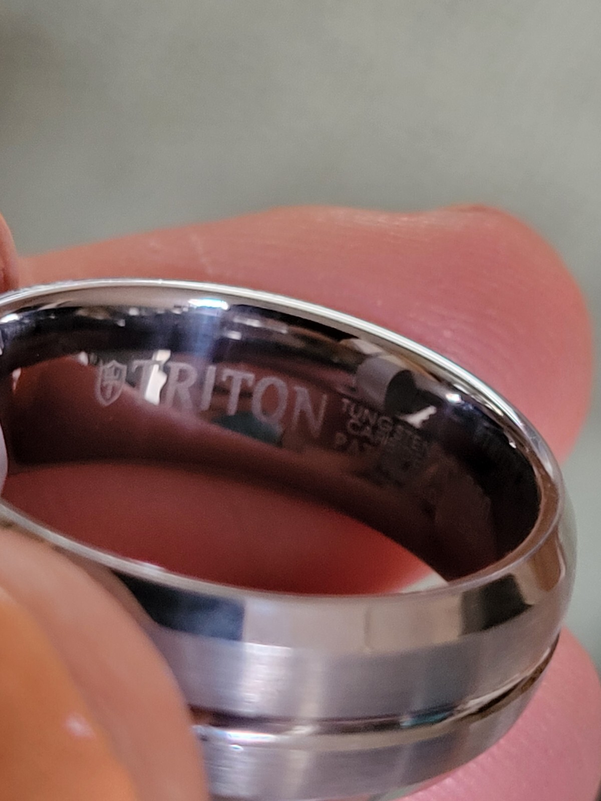 Grey Tungsten 9.5 Size Triton Engagement Ring 8mm Diamond Band New In Box