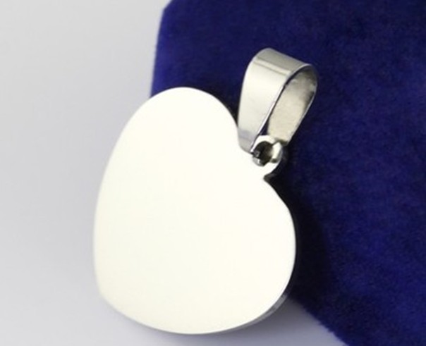 10pcs Polished 22*25mm Heart pendant charms Stainless steel wholesale jewelry