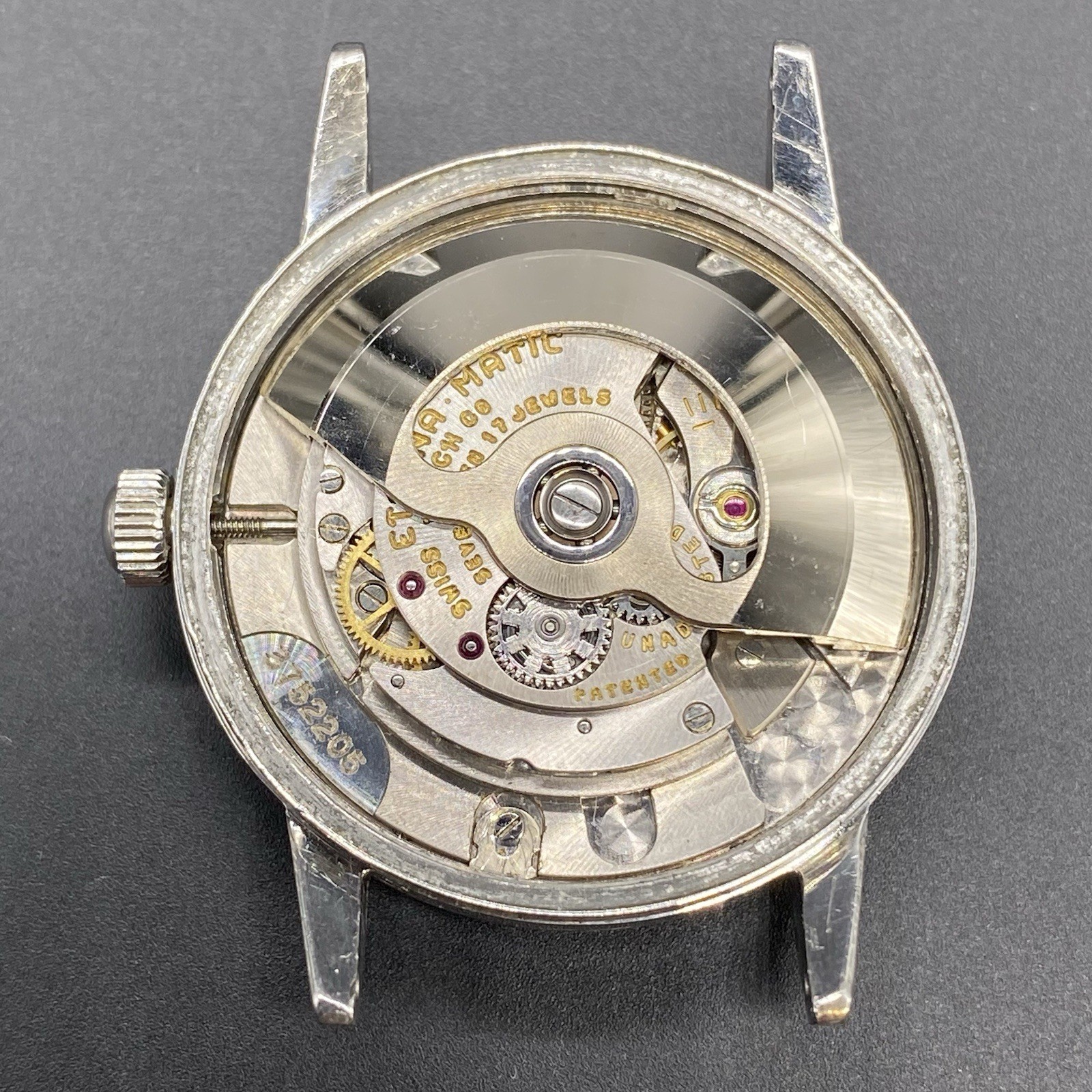 Vintage Eterna-Matic Automatic 17 Jewels Swiss Acier Inoxydable Watch