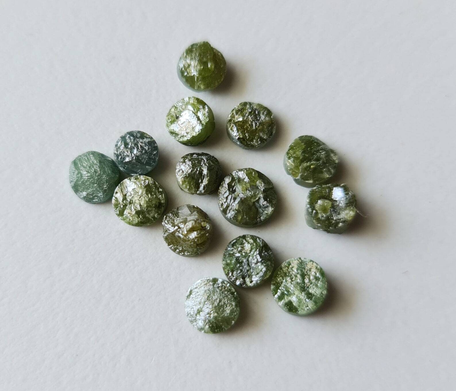 5-5.5mm Green Rough Diamond Discs Diamond Tyre 1 Pc Laser Cut Loose Diamond